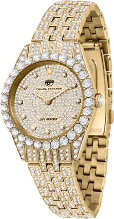 Chiara Ferragni Everyday Full Pave Horloge - Dames - Horloges - Geel - ONE Size - Accessoires