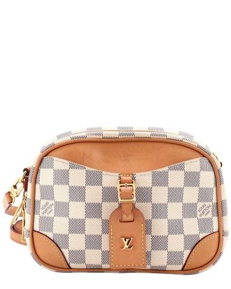 Louis Vuitton White Damier Deauville Mini (Authentic Pre-Loved)