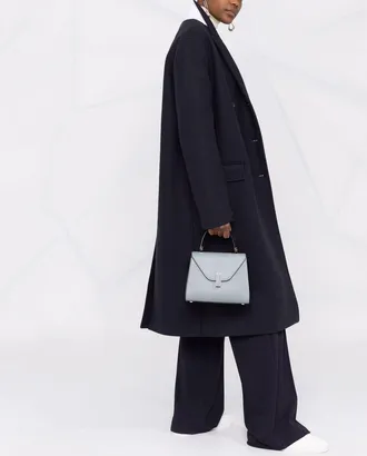 Valextra Iside Mini Top Handle Bag - Blue