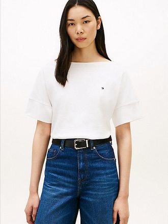 Tommy Hilfiger Boat Neck Grown-On Sleeve T-Shirt