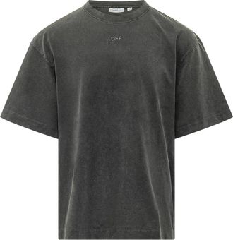 Off-white Swimming Face SS Tee - Heren - T-shirts - Zwart - S - Katoen - Tops