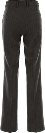 Pantaloni Torino Womens Embroidered Wool Jodie Pant Grigio Exterior: Virgin Pantaloni Trousers