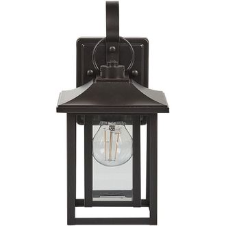 Beliani Beliani - Outdoor External Wall Light Lamp 34 cm Metal Iron Glass Retro Black Almond