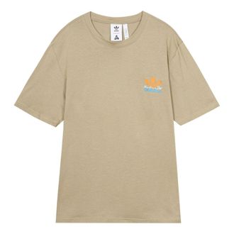 adidas originals x PALACE Crossover SS22 Back Logo Printing Short Sleeve Unisex Brown HM9198