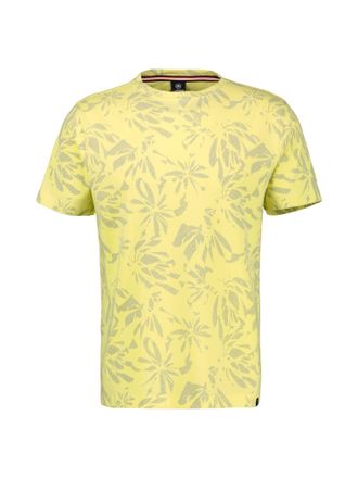Lerros T-Shirt LERROS LERROS, Herren, Gr. 5XL, gelb (faded gelb), 95% Baumwolle, 5% Elasthan, Rundhals, Shirts T-Shirt