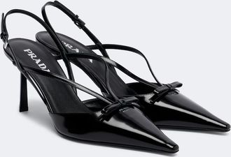 Prada Leather slingback pumps
