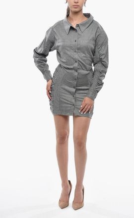 Stella McCartney Wool Shirt Dress WREN With Long Sleeves Stella McCartney