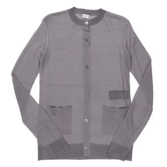 Saint Laurent Sheer Silk Cardigan, Size Small