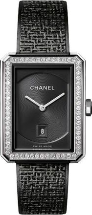 Chanel BOY.FRIEND Tweed Diamond Set Watch