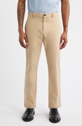 HUGO BOSS David Slim Fit Stretch Cotton Pants in Medium Beige at Nordstrom, Size 34 X 32