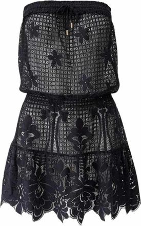 Melissa Odabash Isla Bandeau Short Dress - Dames - Strandmode - Zwart - M - Katoen - Badmode