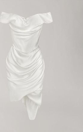 Vivienne Westwood Nova Cora Mini Dress Crepe Back Satin Pearl 10 Women