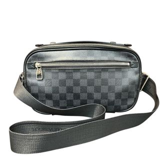 Louis Vuitton Black Gray Pvc Messenger Bag (Pre-Owned)