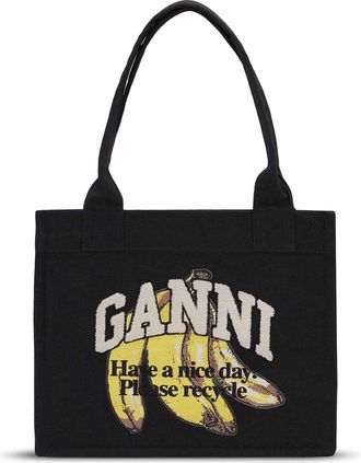 Ganni Large Shopper Banana Print