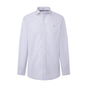 Pepe Jeans London Klassieke Katoenen Overhemd met Moderne Details - Heren - Casual Overhemden - Wit - M - Katoen - Overhemden