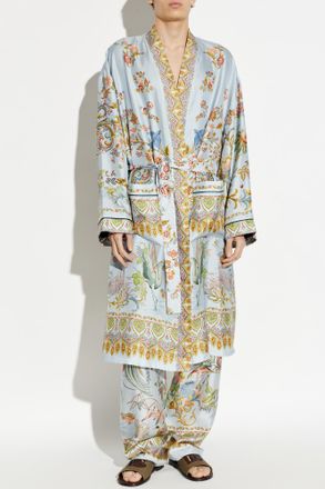 Etro Silk Wide-leg Trousers, Mens, Multicolour