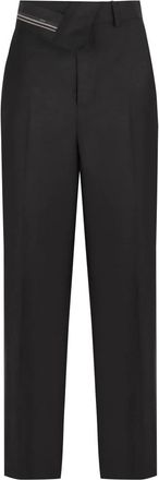 Fendi Dames, Broeken, Zwart, Maat: XS Wol