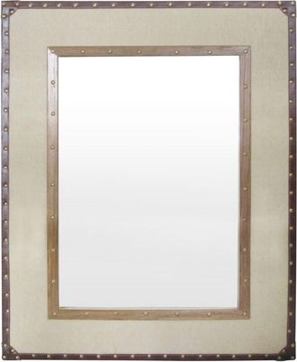Premier Housewares Natural Linen and Cotton Mix Mirror
