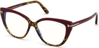 Tom Ford Cat-Eye Tortoiseshell Eyeglasses - Red