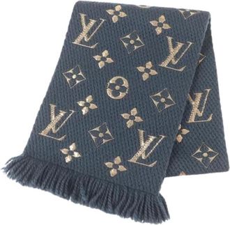 Louis Vuitton Pre-owned Scarves, female, Blue, Size: ONE SIZE Pre-owned Monogram Stole