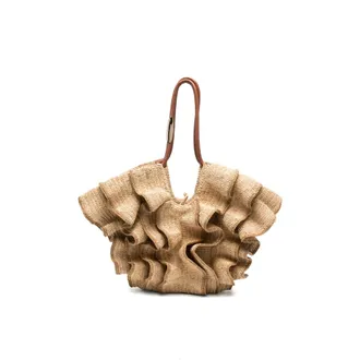Zimmermann Medium Goldentime Ruffled-detail Tote Bag