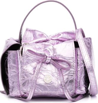 Acne Studios mini Multi-pocket crossbody bag - women - Polyurethane/Goat Skin/Polyester - OS - Purple