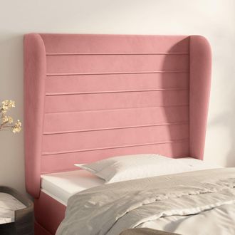 vidaXL Cabecero Con Orejas De Terciopelo Rosa 83x23x118/128 Cm Vidaxl