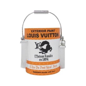 Louis Vuitton Pre-owned LV Paint Can Coated Canvas Shoulder Bag - Dames - Pre-owned - Oranje - Maat: ONE Size
