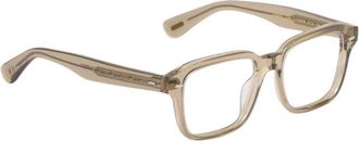 Oliver Peoples Accessoires, Heren, Beige, ONE Size, Klassieke zandkleurige optische monturen