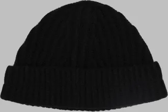 Maison Margiela Unisex Beanie Hat Black Wool