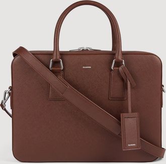 Sandro Reconstituted leather briefcase
