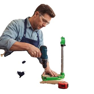 OEM Soporte Para Taladro, Base De Hierro Fundido, Di&aacute;metro De Abrazadera Ajustable De 38 A 43 Mm, Carrera De Trabajo De Hasta 6 Cm, Dimensiones Totales 6,