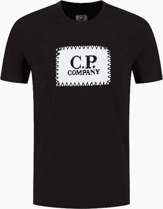C.P. Company Mens Patch logo Black T-Shirt - Size: 42