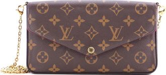 Louis Vuitton Borsa a tracolla Felicie Pochette con monogramma - Marrone
