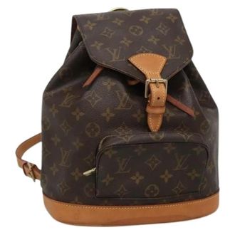 Louis Vuitton Pre-owned Backpacks, female, Brown, Size: ONE SIZE Pre-owned Canvas Backpack