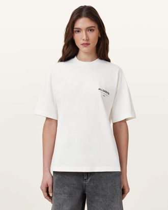 AllSaints Womens Cotton Underground Etta Oversized T-Shirt, Size: M