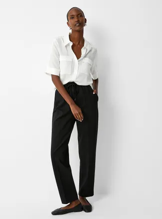 Contemporaine Womens Stretch ponte weave jogger Fit: Slim leg, high rise