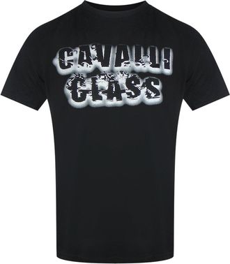 Cavalli Smoke Bold Logo Zwart T-shirt