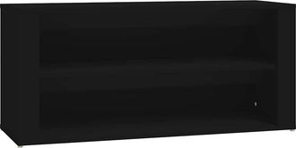 vidaXL Vidaxl - Mueble Zapatero De Madera Contrachapada Negro 100x35x45 Cm