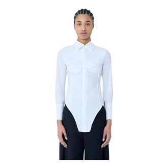 Jean Paul Gaultier Casual Shirts, female, White, Size: XS Corset Shirt