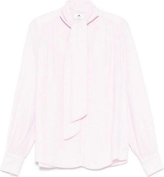 Elisabetta Franchi Soft Viscose Shirt With Tie Detail