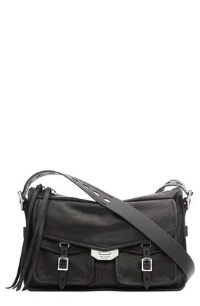 Rag & Bone Field Leather Messenger Bag in Black at Nordstrom