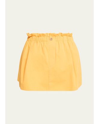 Vince Mid-Rise Cotton Mini Skirt