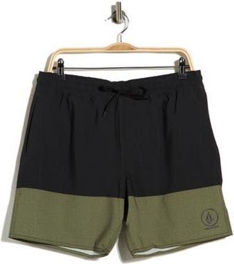 Volcom Manic Swim Trunks in Black Green at Nordstrom Rack, Size Xx-Large