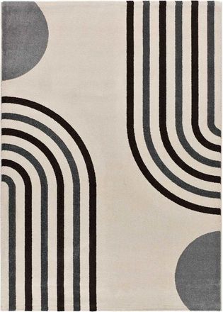 Atticgo Alfombra escandinava crema/negro/gris 80x150 cm