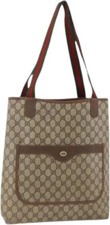 Gucci Pre-owned Vintage Tote Bag - Dames - Vintage Shopper - Beige - ONE Size - Leer - Vintage
