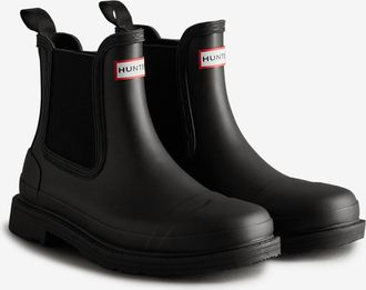 Hunter Gummistiefel HUNTER CHELSEA COMMANDO BOOT, Damen, Gr. 40/41, schwarz, Synthetik, Schuhe Gummistiefel, wasserdicht
