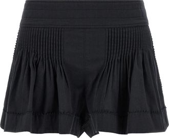 Isabel Marant Cybila Katoenen Shorts - Dames - Bermuda - Zwart - S - Katoen - Korte Broeken