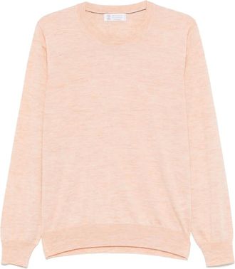 Brunello Cucinelli T-shirt in seta e cashmere - Arancione