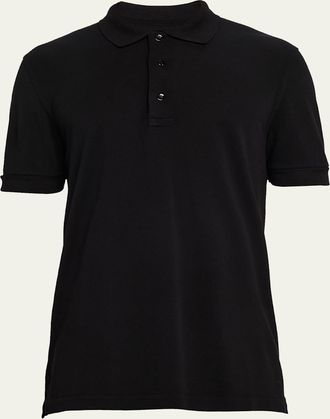 Tom Ford Mens Lyocell Pique Polo Shirt